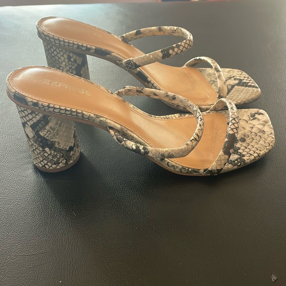 Express Sexy Snake Heels